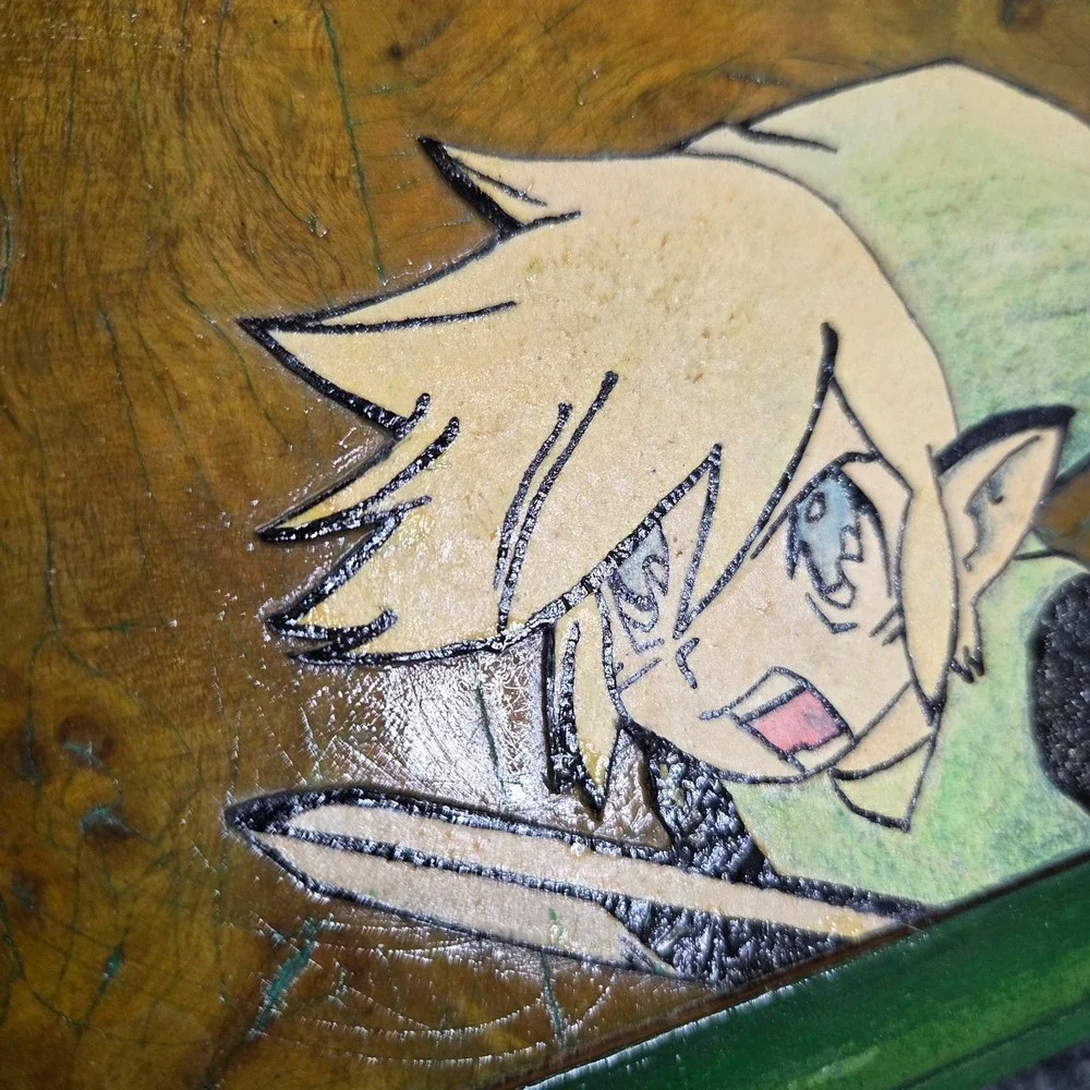Nintendo The Legend of Zelda Link Hand Painted Wooden Trinket Box Art OOAK‎ Gift